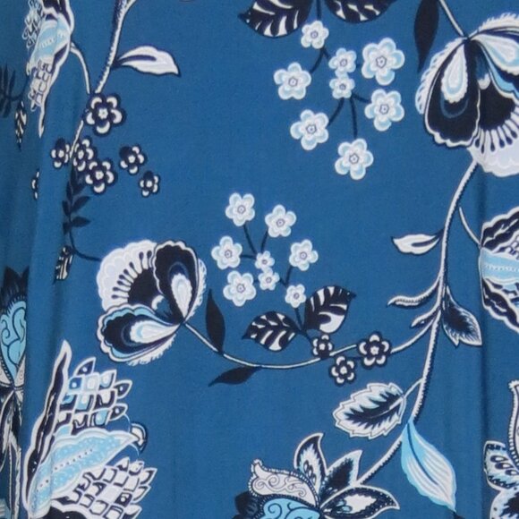Sandra Darren Floral Dress in Teal Blue - Picture 6 of 7
